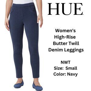 HUE® Women's High-Rise Butter Twill Denim Leggings - Navy